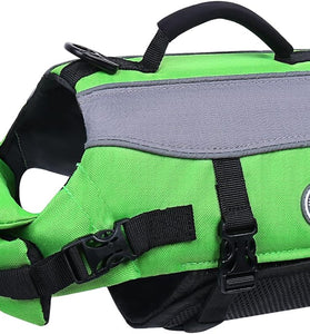 Front Float Dog Life Vest, Dog Life Jacket for Swimming & Boating, Swimming Vest with Chin Float & Handle, Ripstop & Buoyancy for Puppy Doggy, S, Bright Green
